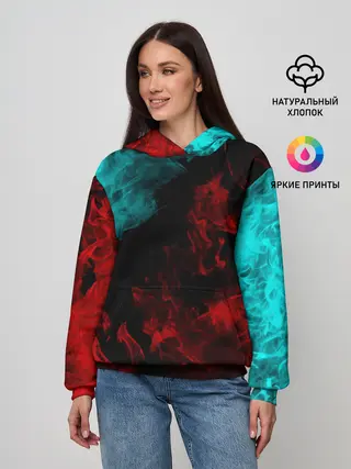 Женское худи / НЕОНОВЫЙ ОГОНЬ