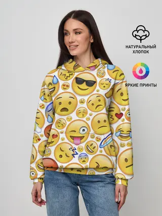 Женское худи / Смайлы.