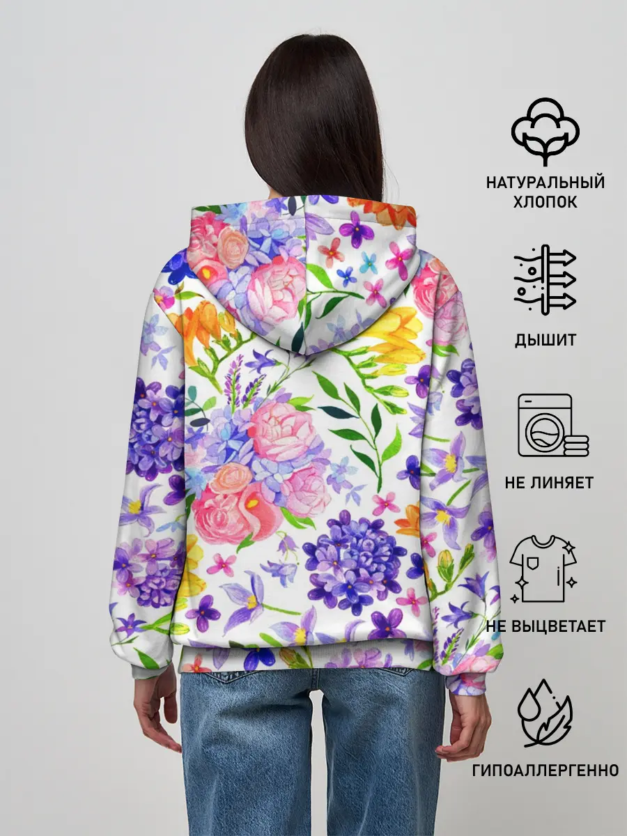 Женское худи / Весенняя пора | Акварель