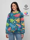 Женское худи / Арт с динозаврами