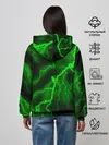 Женское худи / МОЛНИЯ GREEN NEON