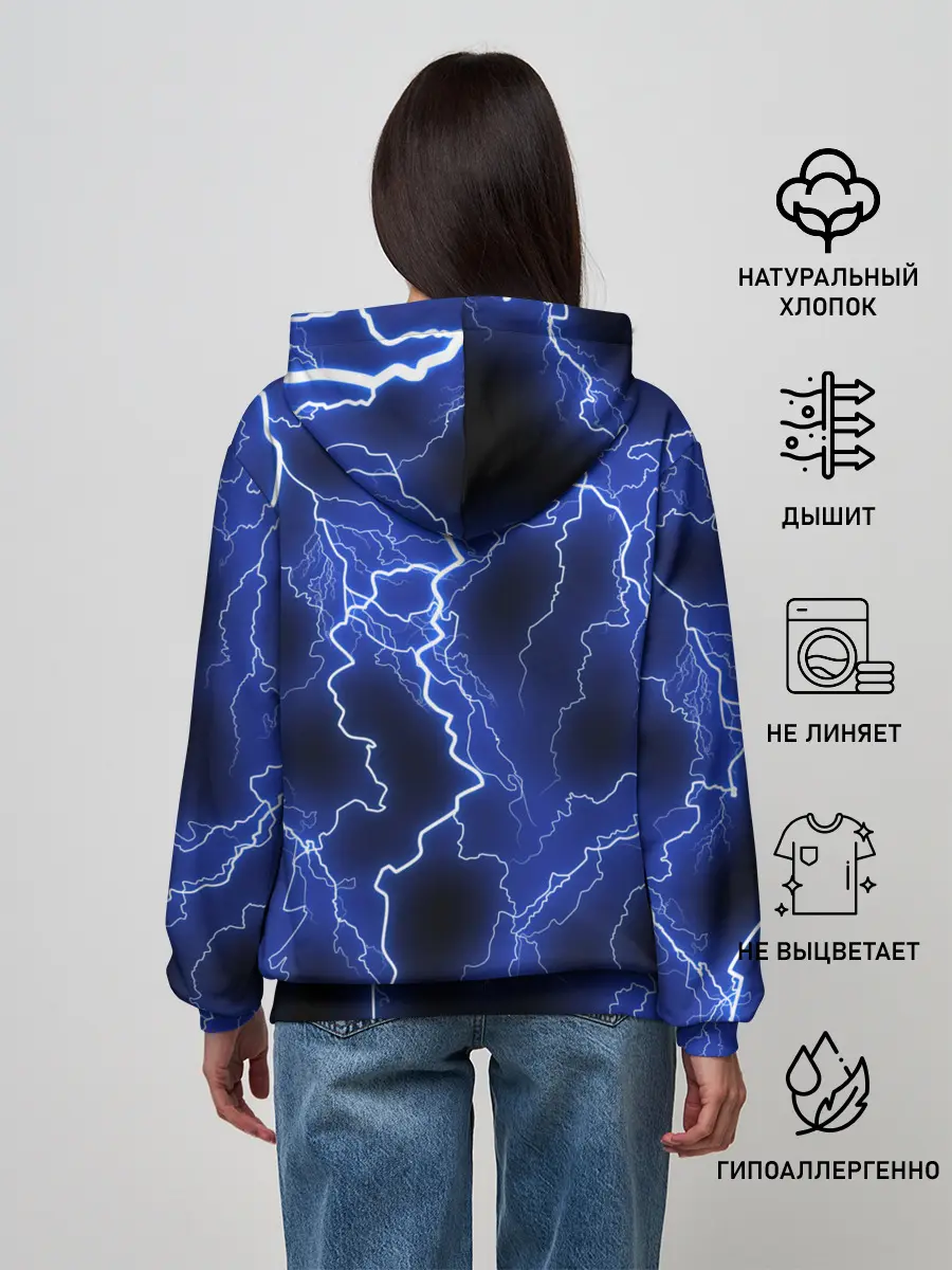 Женское худи / МОЛНИЯ NEON