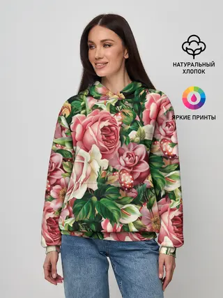 Женское худи / ЦВЕТЫ / FLOWERS / 8 МАРТА