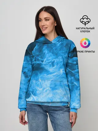 Женское худи / ОГОНЬ BLUE