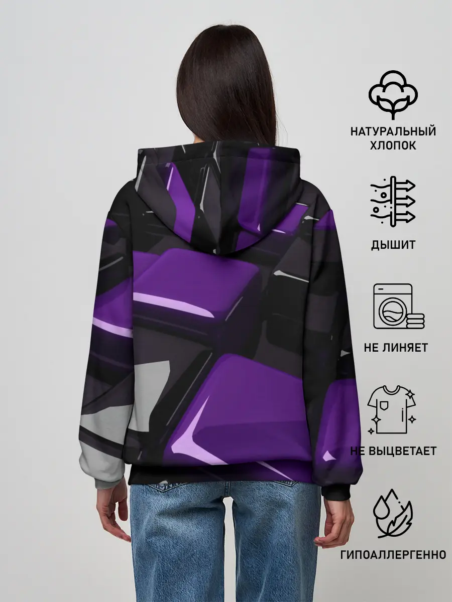 Женское худи / НЕОНОВАЯ ГЕОМЕТРИЯ