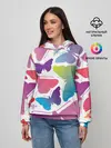 Женское худи / БАБОЧКИ ПАТТЕРН | BUTTERFLY PATTERN