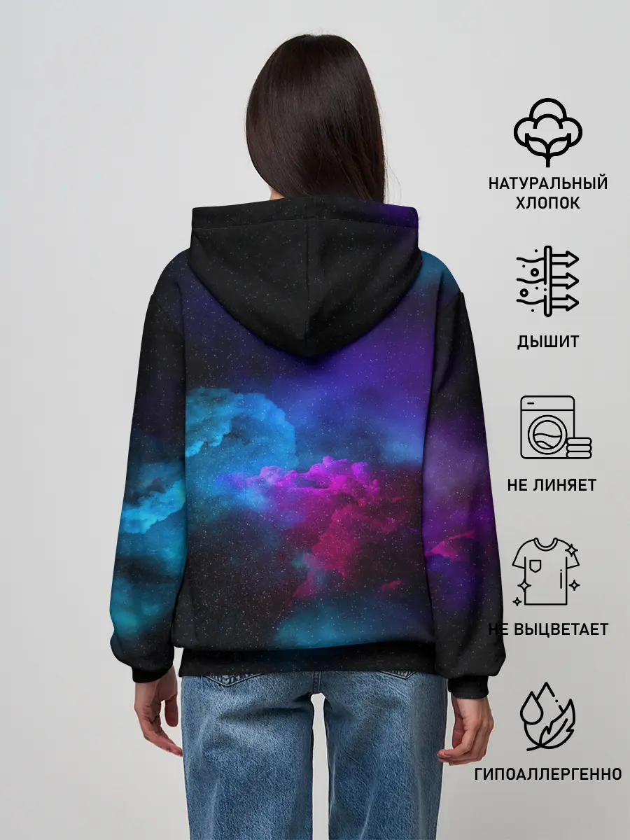 Женское худи / НЕОН КОСМОС
