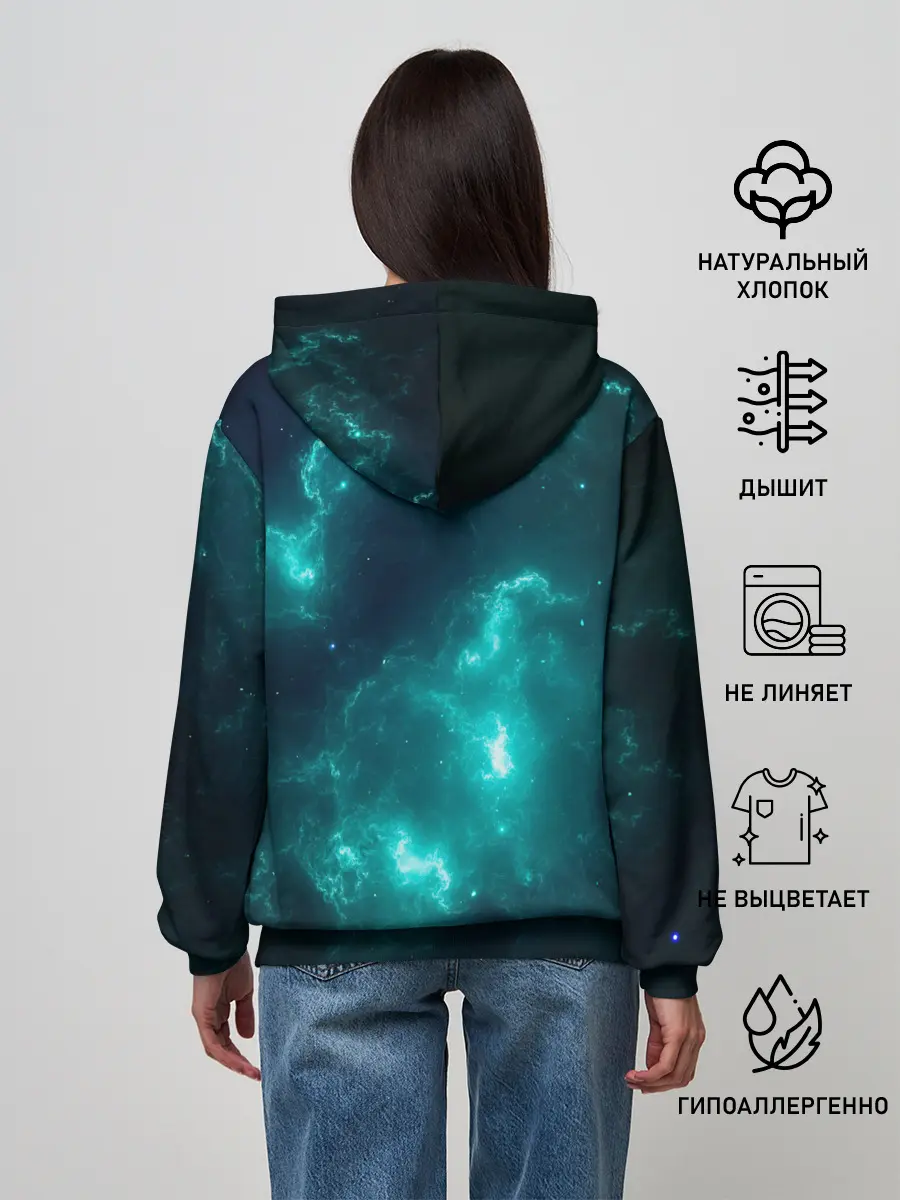 Женское худи / НЕОНОВЫЙ КОСМОС | NEON SPACE