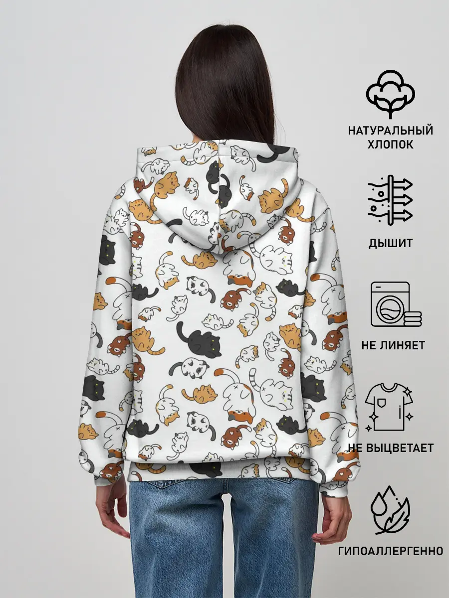 Женское худи / Котики.