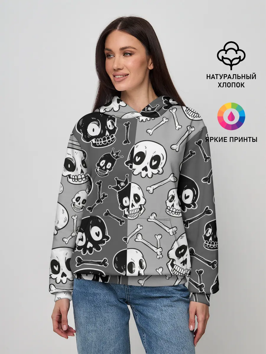 Женское худи / Черепа