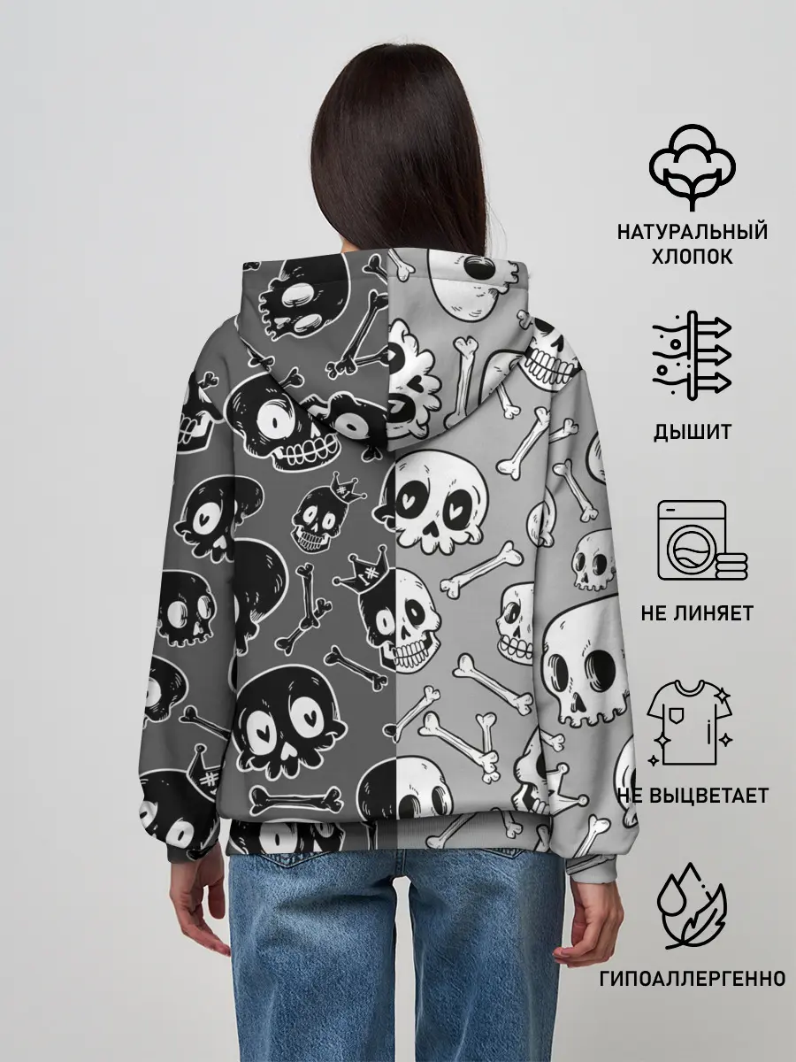 Женское худи / Черепа