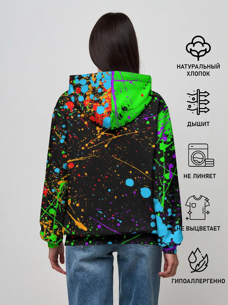 Женское худи / БРЫЗГИ КРАСОК