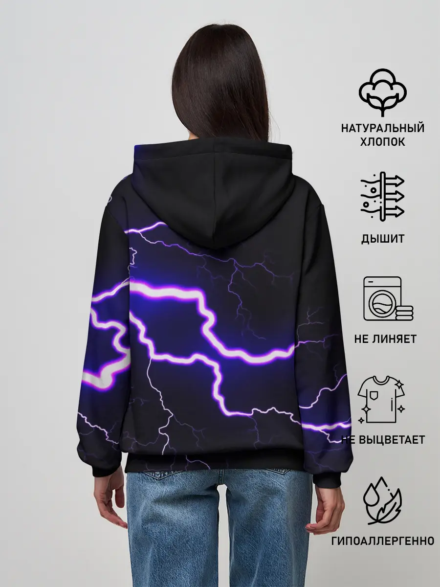 Женское худи / УДАР МОЛНИИ