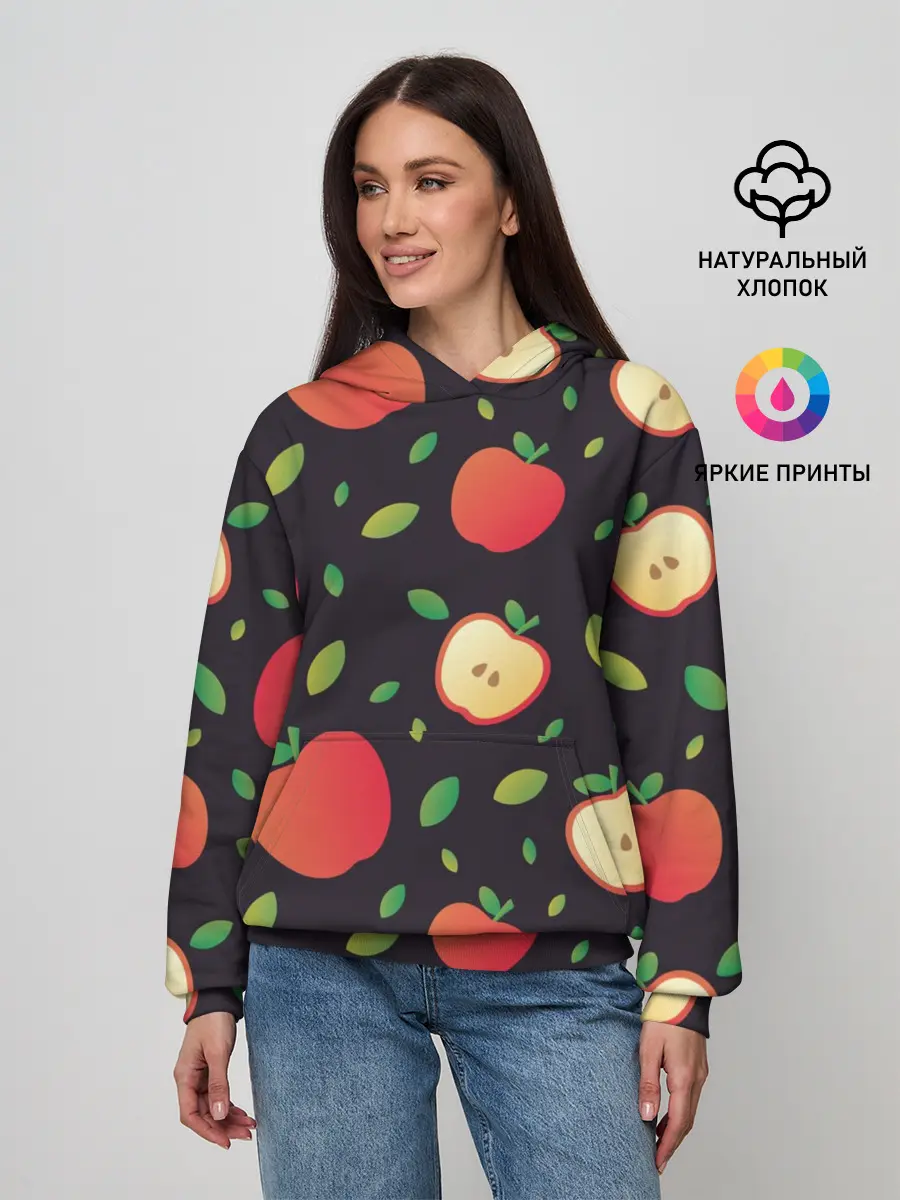 Женское худи / Яблочный узор