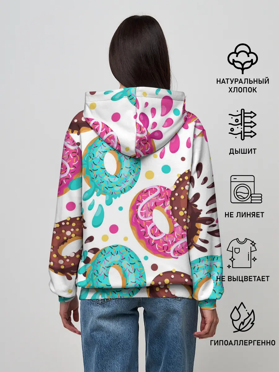 Женское худи / Любитель пончиков