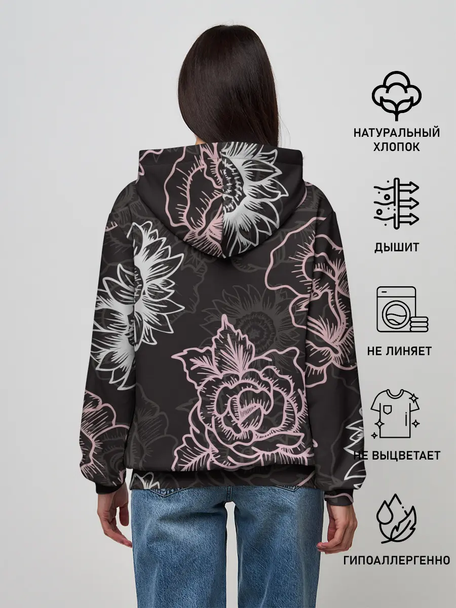 Женское худи / Цветочный узор