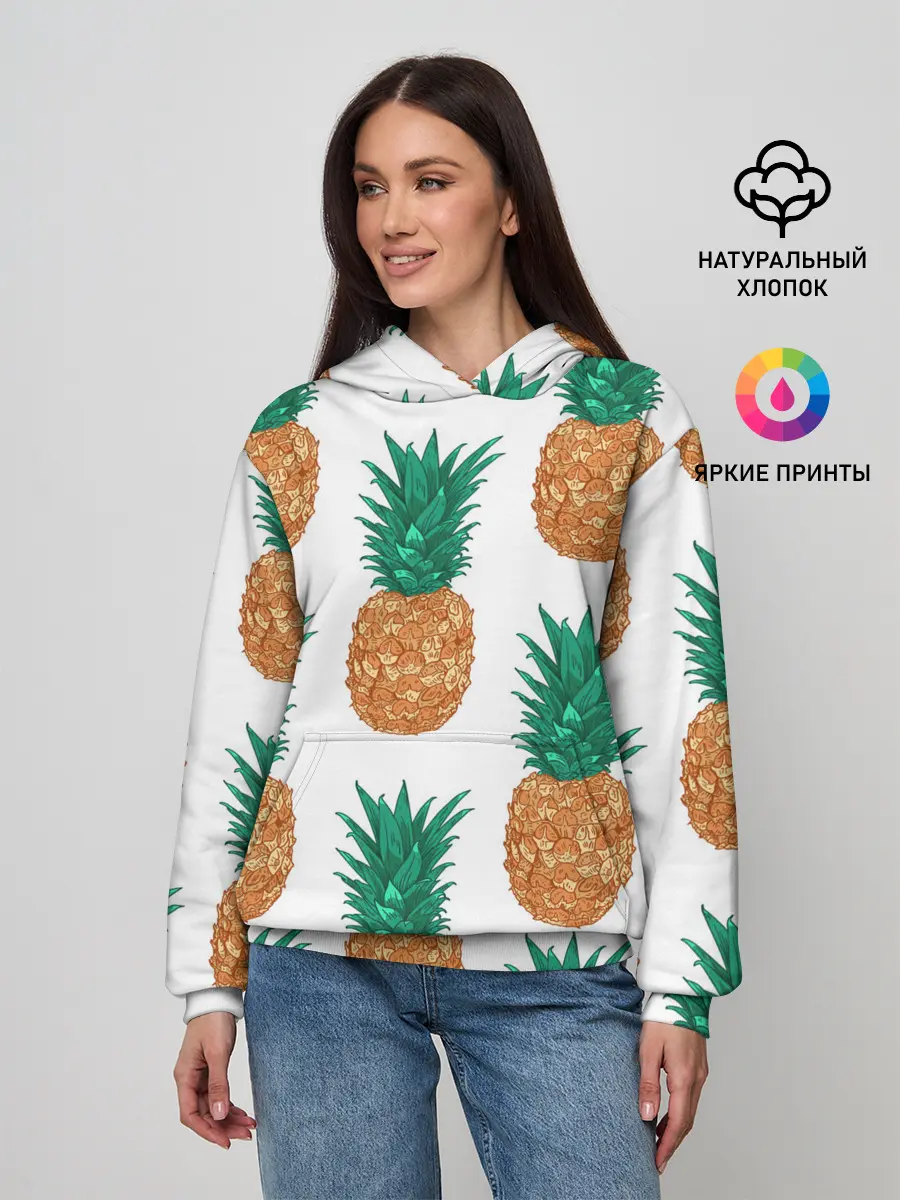 Женское худи / Ананасовый арт