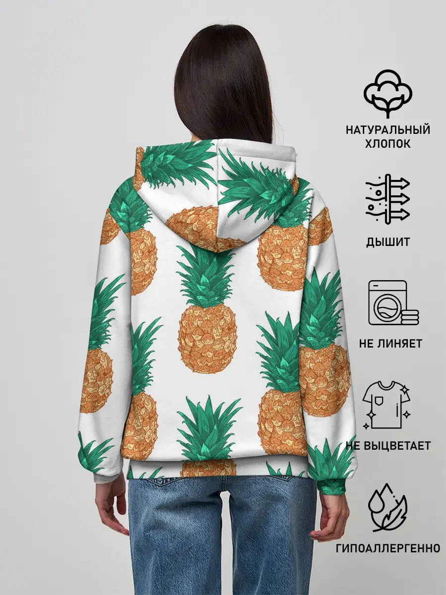 Женское худи / Ананасовый арт