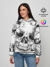 Женское худи / Цветочный череп