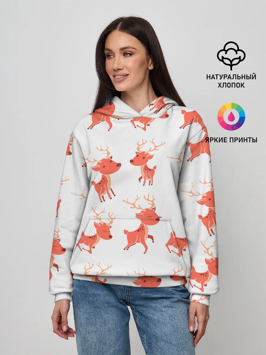 Женское худи / Милый олень