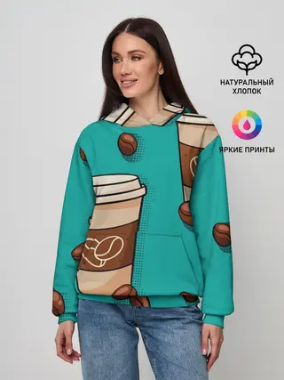 Женское худи / Я ЛЮБЛЮ КОФЕ | I LOVE COFFEE