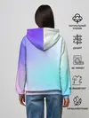 Женское худи / небесно голубой градиентный