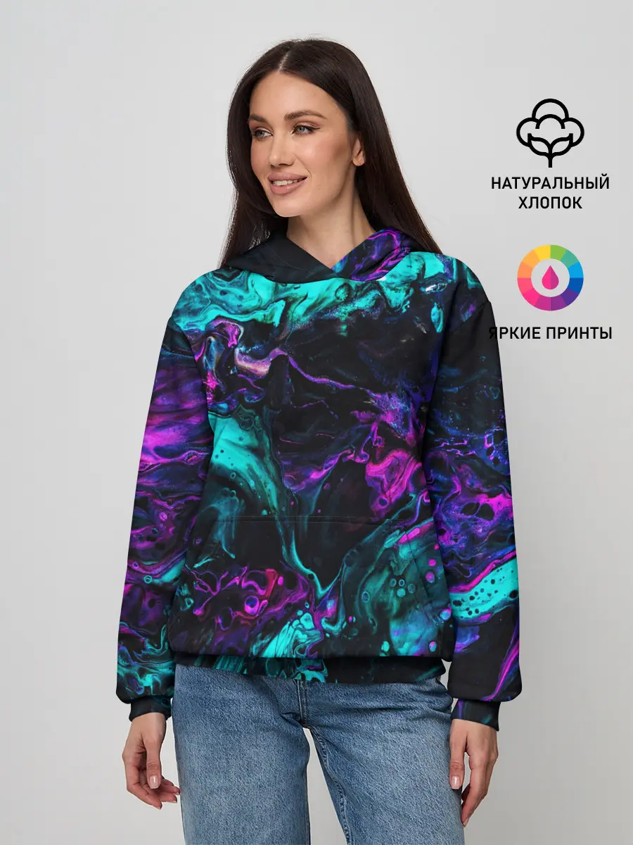 Женское худи / НЕОНОВАЯ АБСТРАКЦИЯ | NEON