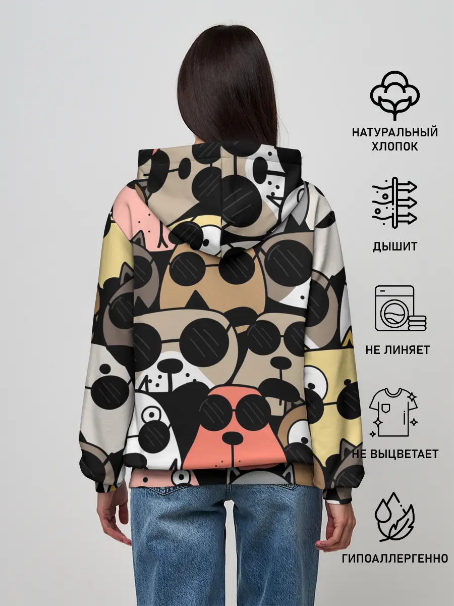 Женское худи / Серьезные псы