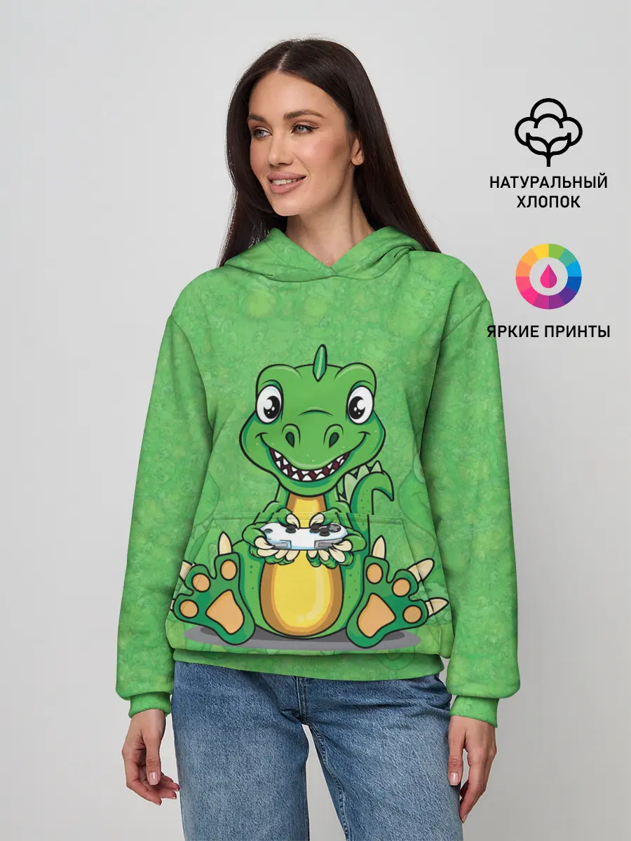 Женское худи / Дракоша-геймер