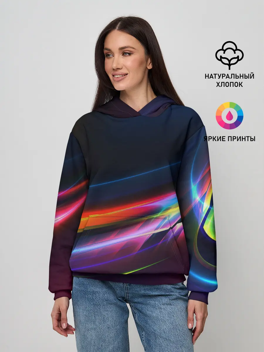 Женское худи / NEON STRIPES