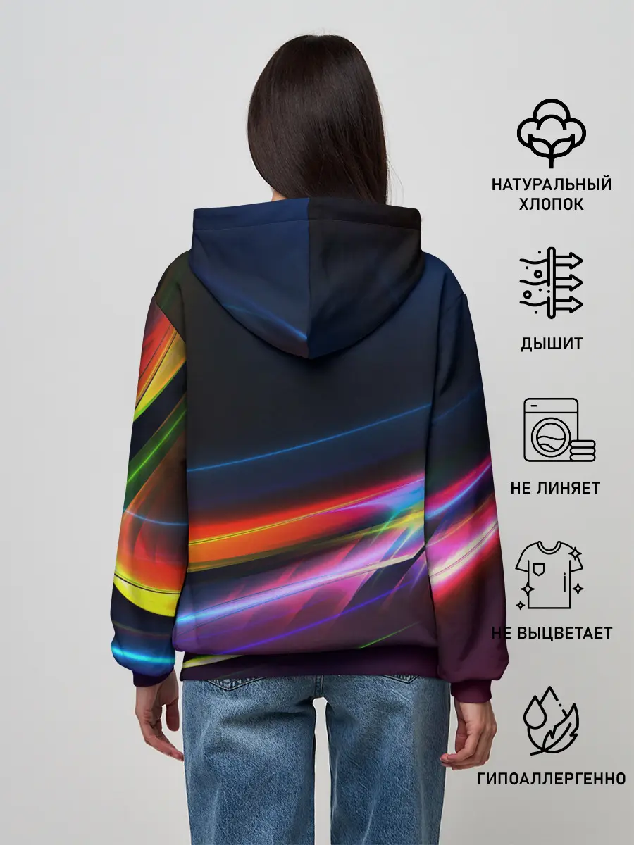 Женское худи / NEON STRIPES