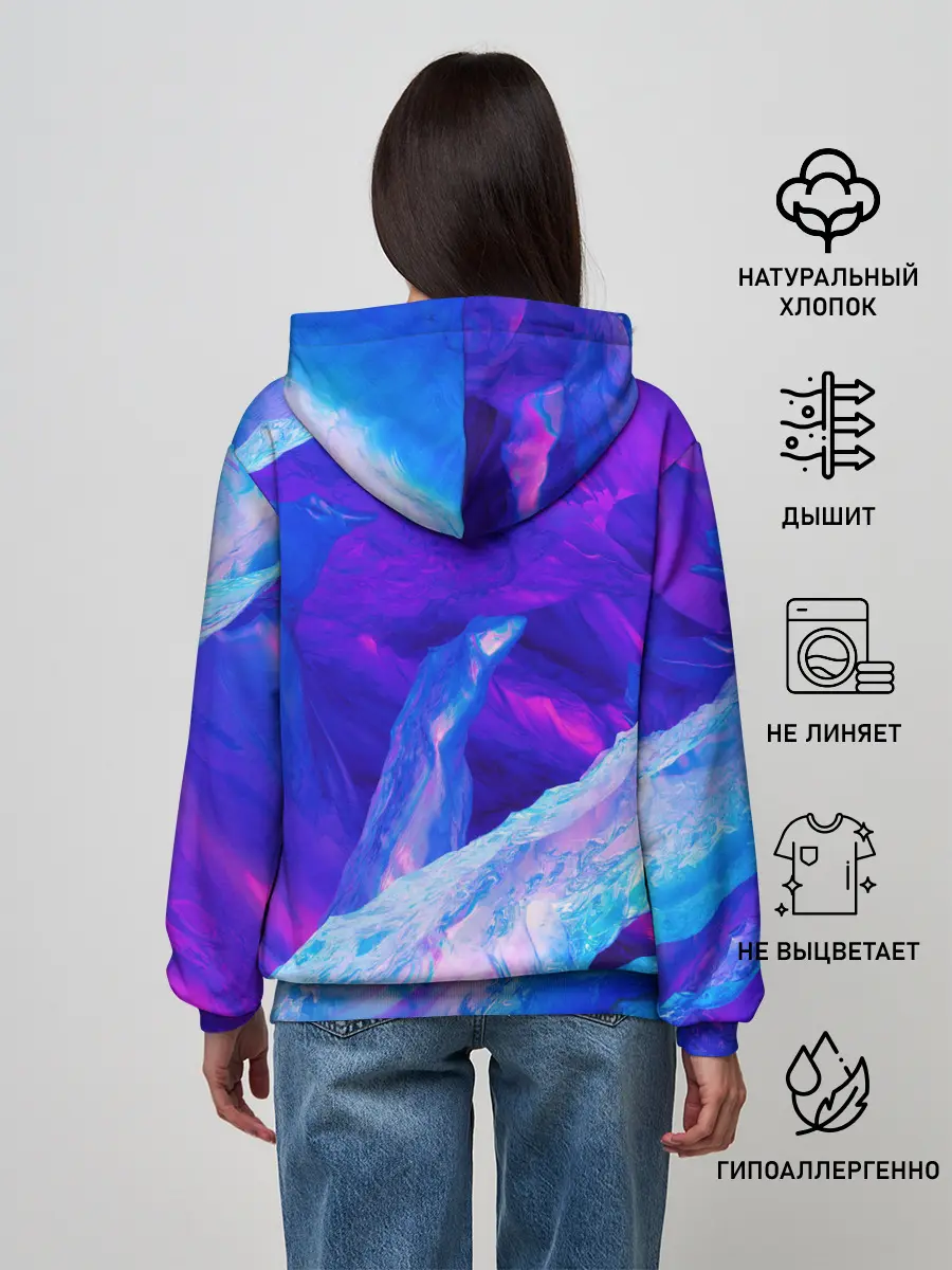 Женское худи / ЛЕДЯНОЙ НЕОН