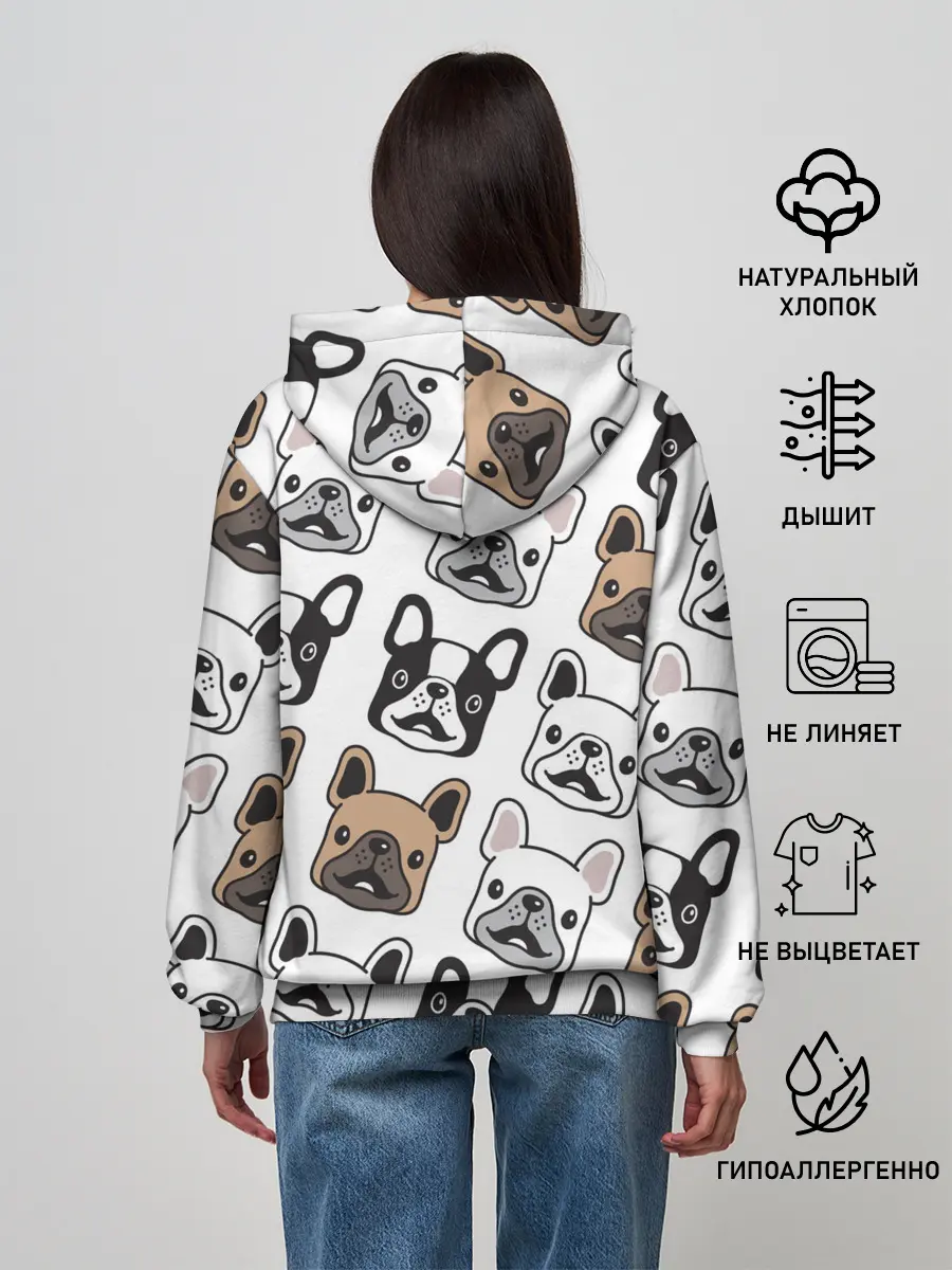 Женское худи / БОСТОН ТЕРЬЕР | BOSTON TERRIER