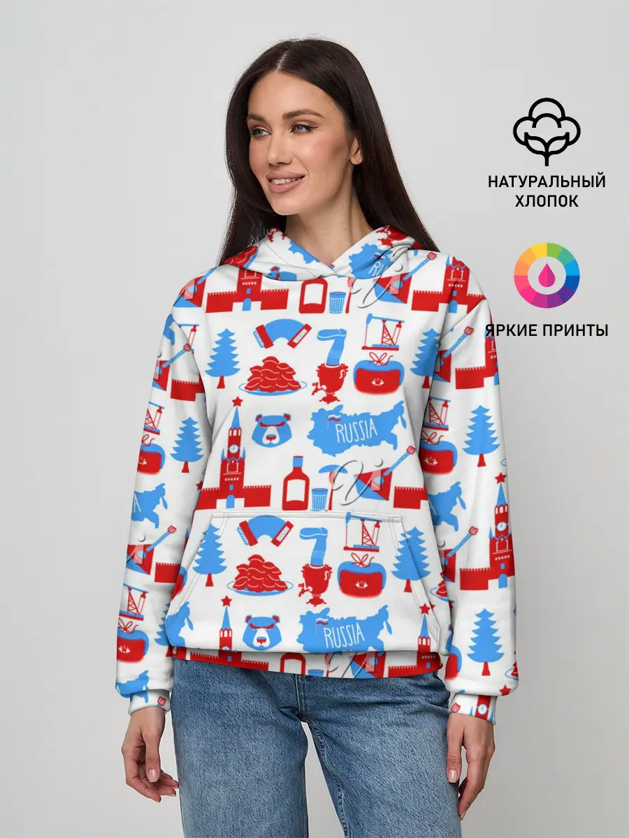 Женское худи / РОССИЯ УЗОР