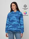 Женское худи / СИНИЙ КАМУФЛЯЖ
