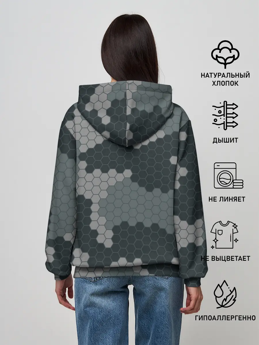 Женское худи / КАМУФЛЯЖ СОТЫ