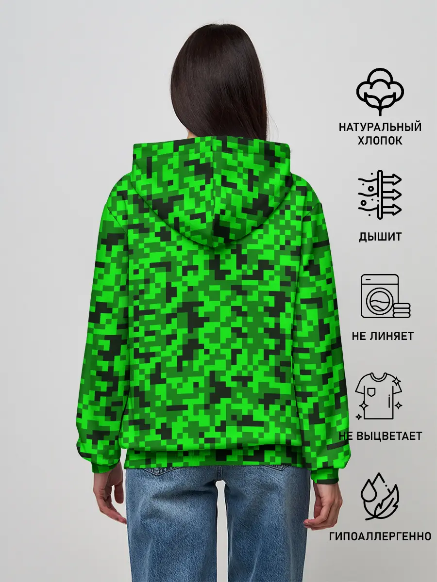 Женское худи / КАМУФЛЯЖ GREEN