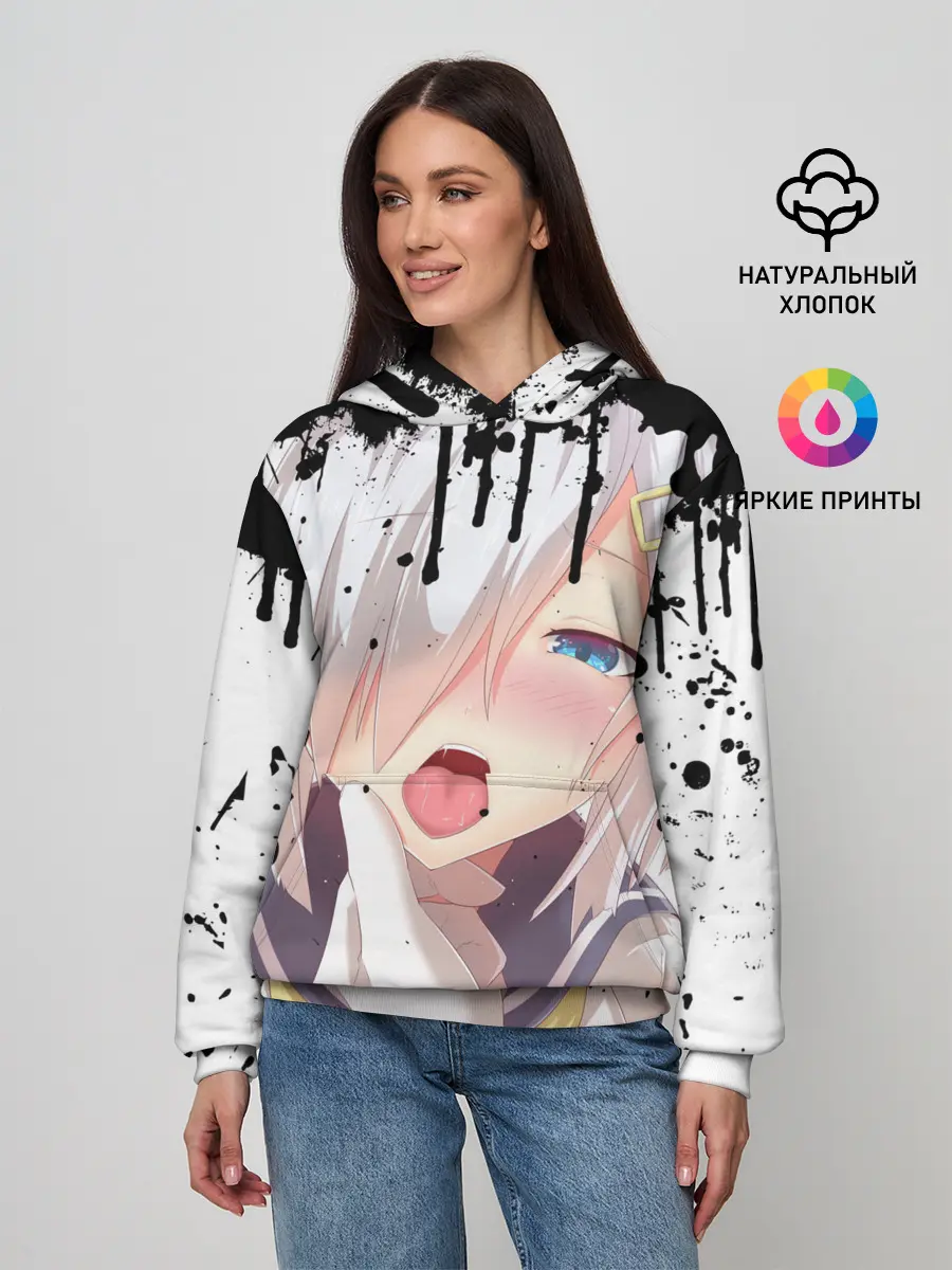 Женское худи / Ахегао лицо в цвете