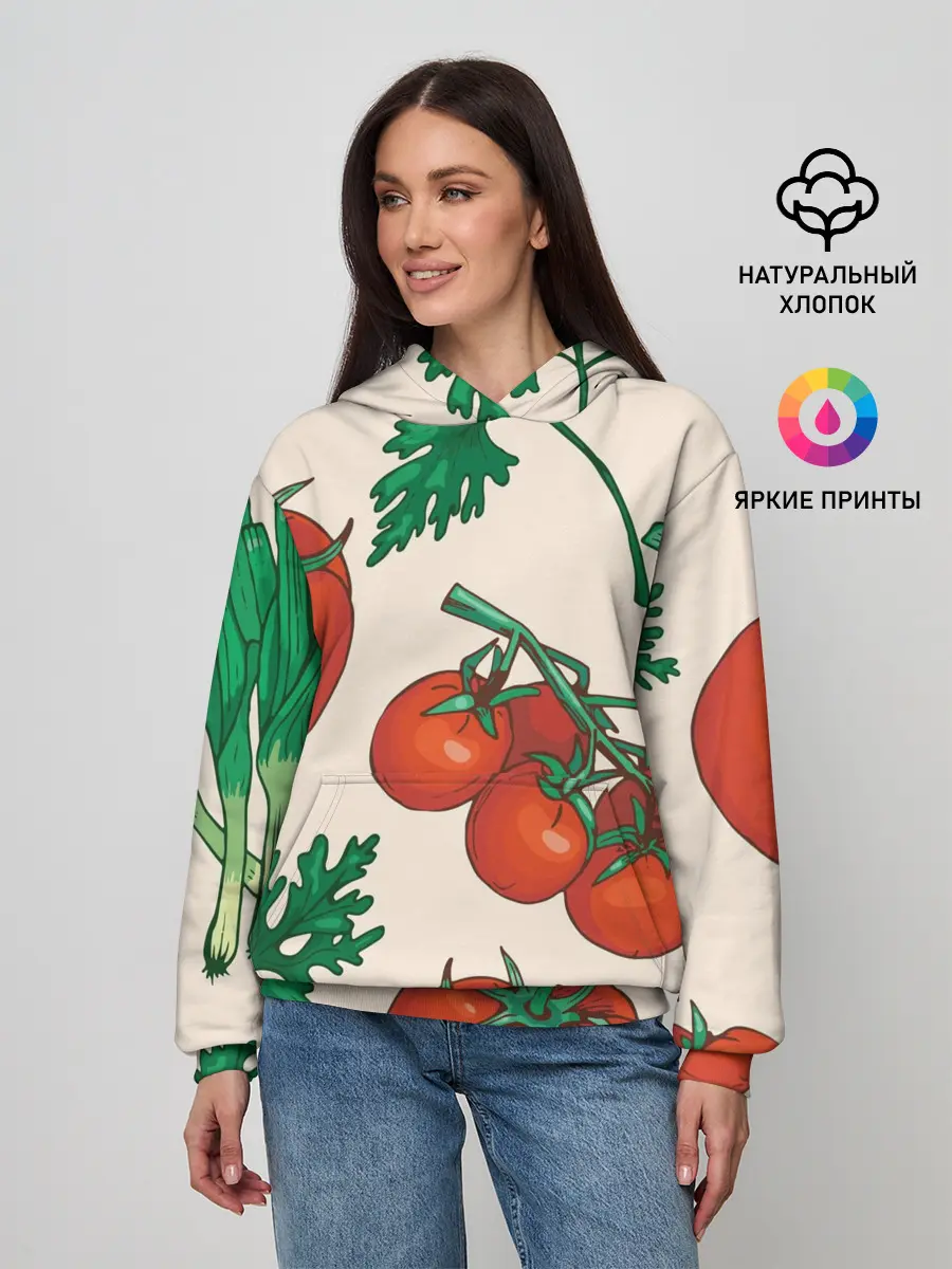 Женское худи / Летние овощи