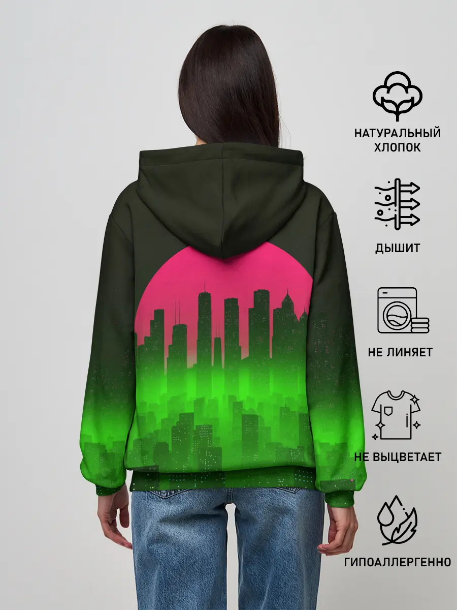 Женское худи / НЕОНОВЫЙ ГОРОД