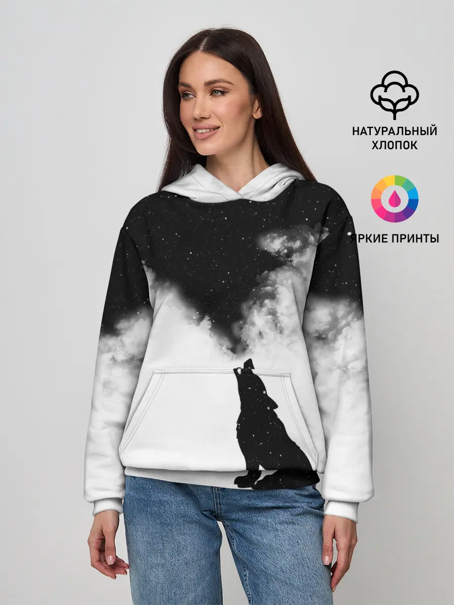 Женское худи / Galaxy wolf
