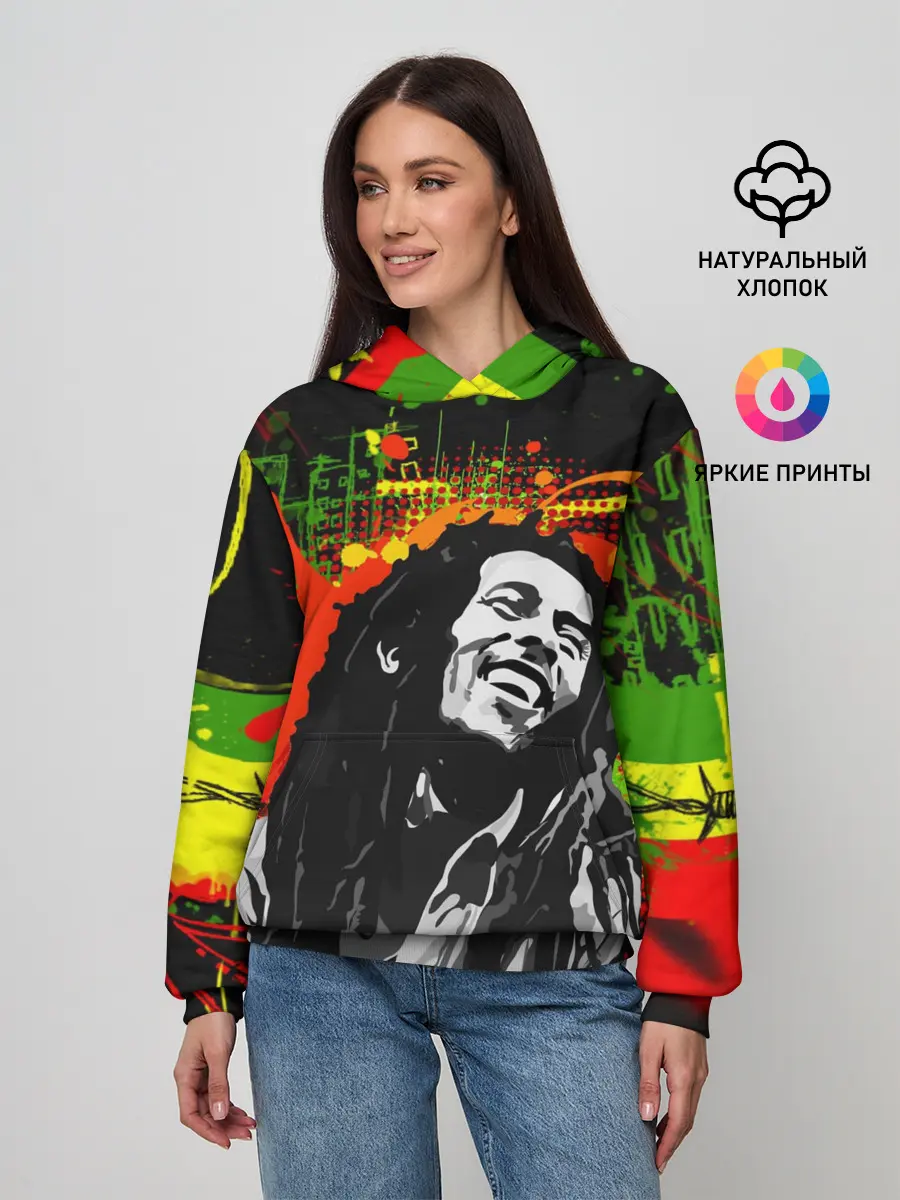 Женское худи / Боб Марли