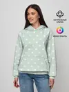 Женское худи / белый горох