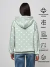 Женское худи / белый горох