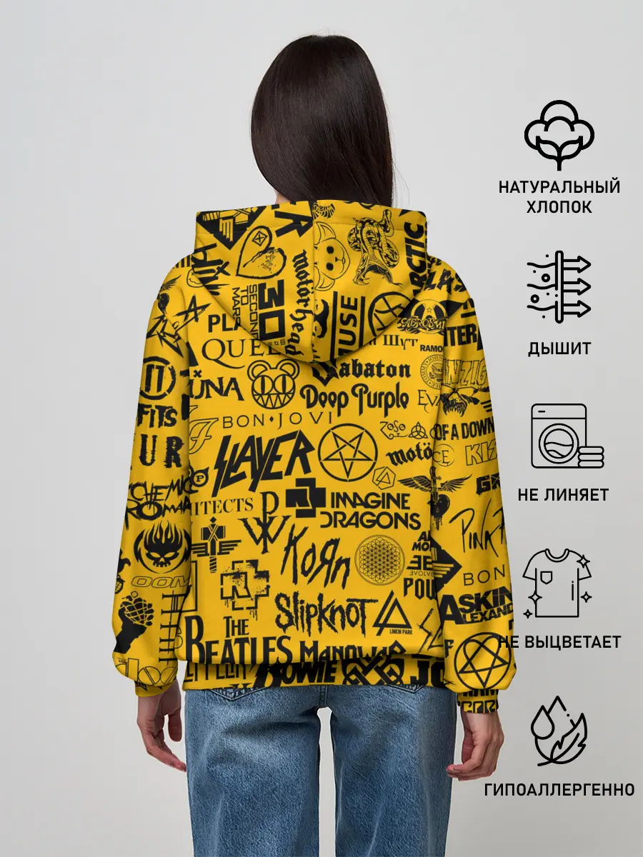 Женское худи / ЛОГОТИПЫ РОК ГРУПП