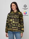 Женское худи / ЛОГОТИПЫ РОК ГРУПП GOLD