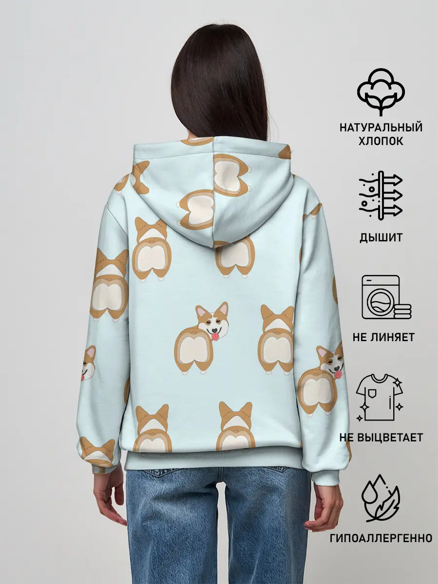 Женское худи / Корги