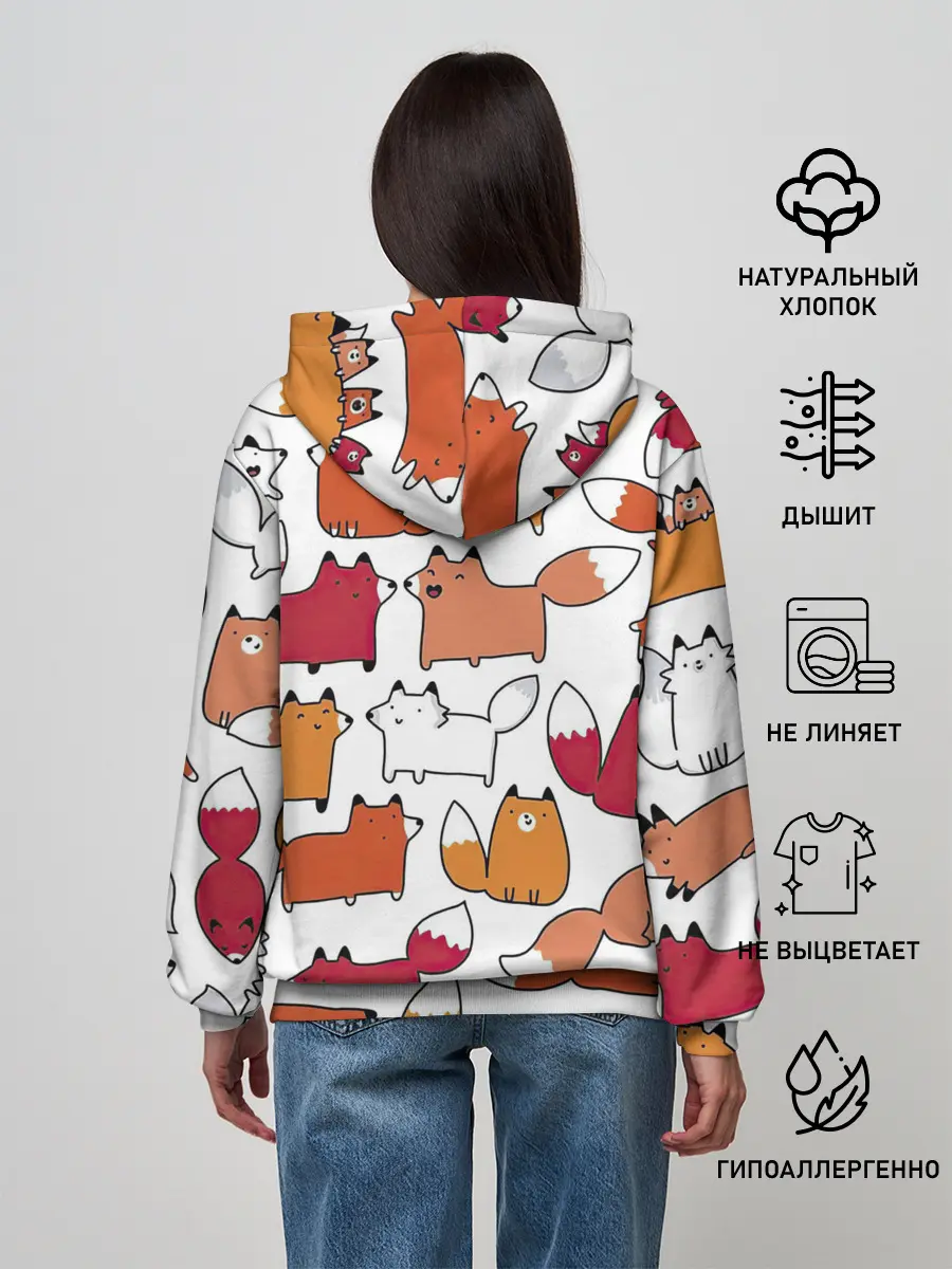 Женское худи / Милые лисы