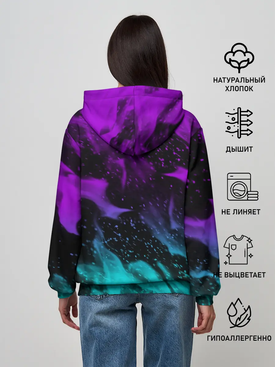 Женское худи / НЕОНОВЫЙ ОГОНЬ