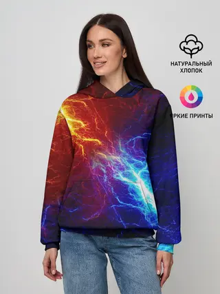 Женское худи / БИТВА МОЛНИЙ / BATTLE FLASH